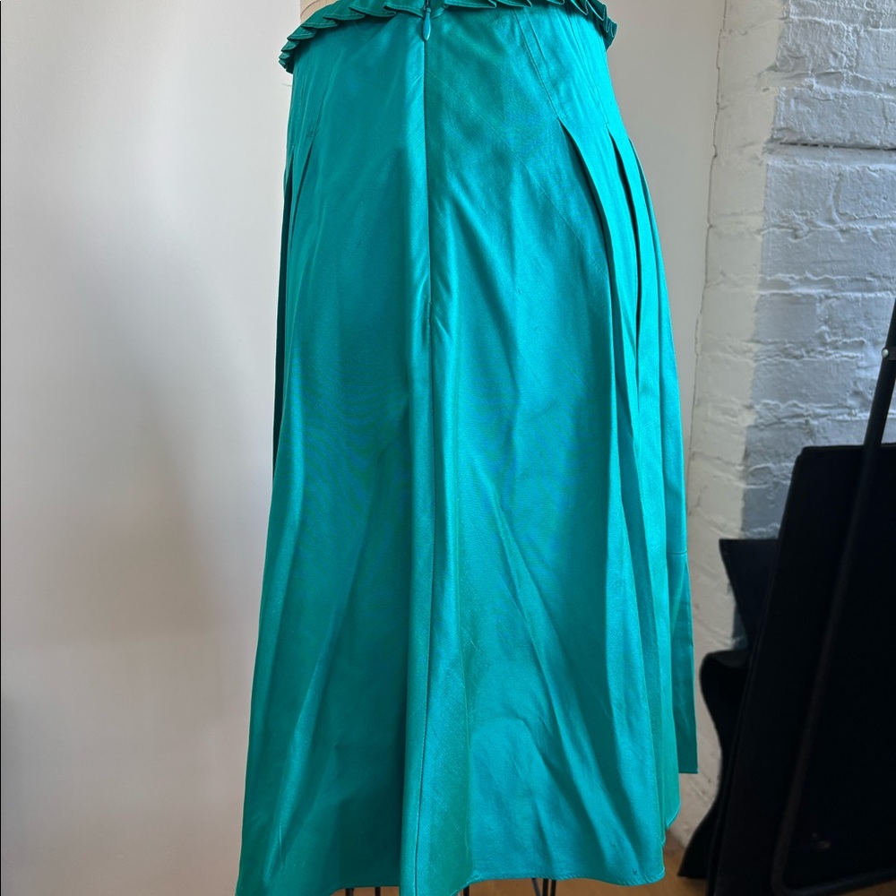 Calypso Blue/ Green Silk Skirt xs - Picture 2 of 8